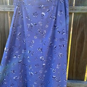 Baby Blue Floral Skirt